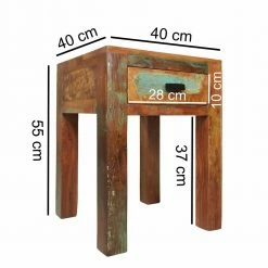 Shabby Chic Nachttisch Dencig Mit Schublade 10 Shabby Chic Nachttisch Dencig Mit Schublade -Clarendon shop shabby chic nachttisch schublade recyclingholz mango mehrfarbig dencig 03