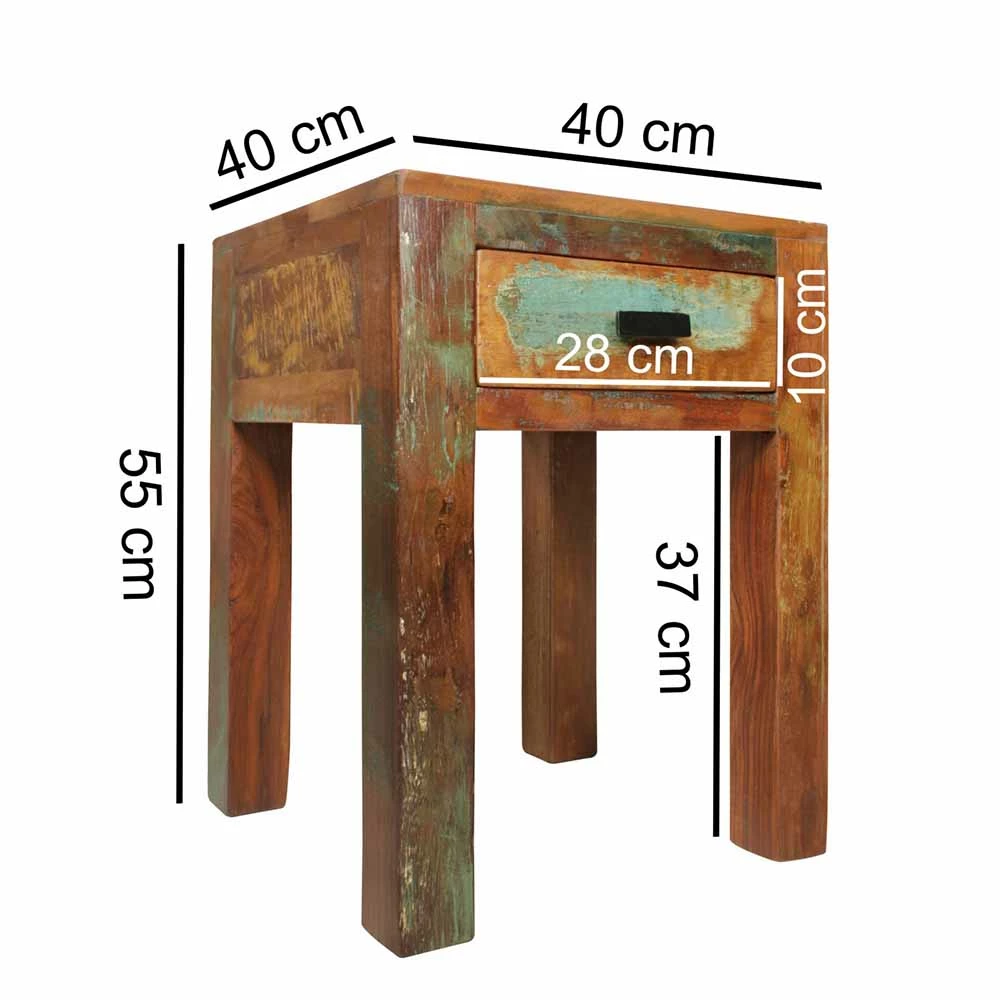 Shabby Chic Nachttisch Dencig Mit Schublade 6 Shabby Chic Nachttisch Dencig Mit Schublade – Bild 4