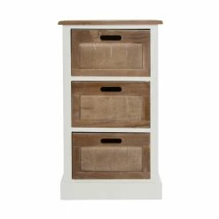 Shabby Nachtkommode Benet In Weiß Holz -Clarendon shop shabby nachtkommode weiss holz 3 schubladen benet 02