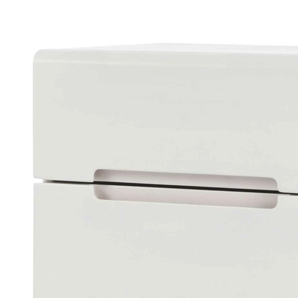 Weiß Lackierte Nachtkommode Cantabria Aus Massiver Buche 5 Weiß Lackierte Nachtkommode Cantabria Aus Massiver Buche – Bild 3