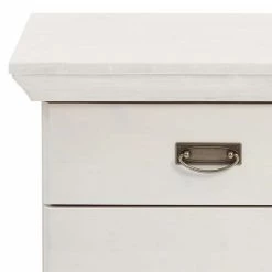 Weiße Nachtkommode 58 Cm Breit - Satumare -Clarendon shop weisse nachtkommode 58 cm breit mit zwei schubladen satumare 02