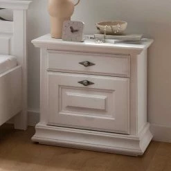 Weiße Nachtkommode Im Country Style - Beato 8 Weiße Nachtkommode Im Country Style - Beato -Clarendon shop weisse nachtkommode im country style aus kiefer massivholz gewachst beato 02