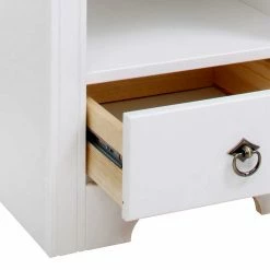 Weißer Nachttisch Mit Großem Fach - Velriva -Clarendon shop weisser nachttisch mit grossem fach schublade velriva 03