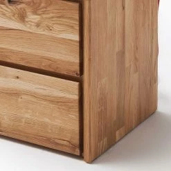 Wildeiche Nachtkommode 47x48 Cm - Mascadona -Clarendon shop wildeiche nachtkommode 47x48 cm mit zwei schubladen mascadona 02