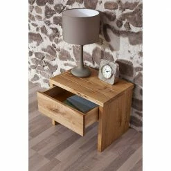 Wildeiche Nachtkommode Mit Schublade - Satton -Clarendon shop wildeiche nachtkommode mit schublade in natur geoelt satton 02